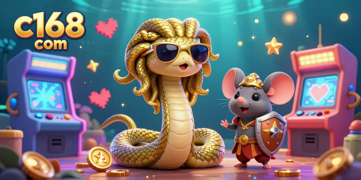 Experience the thrill of gaming and betting at c168 com with engaging casino elements in a vibrant 3D scene.