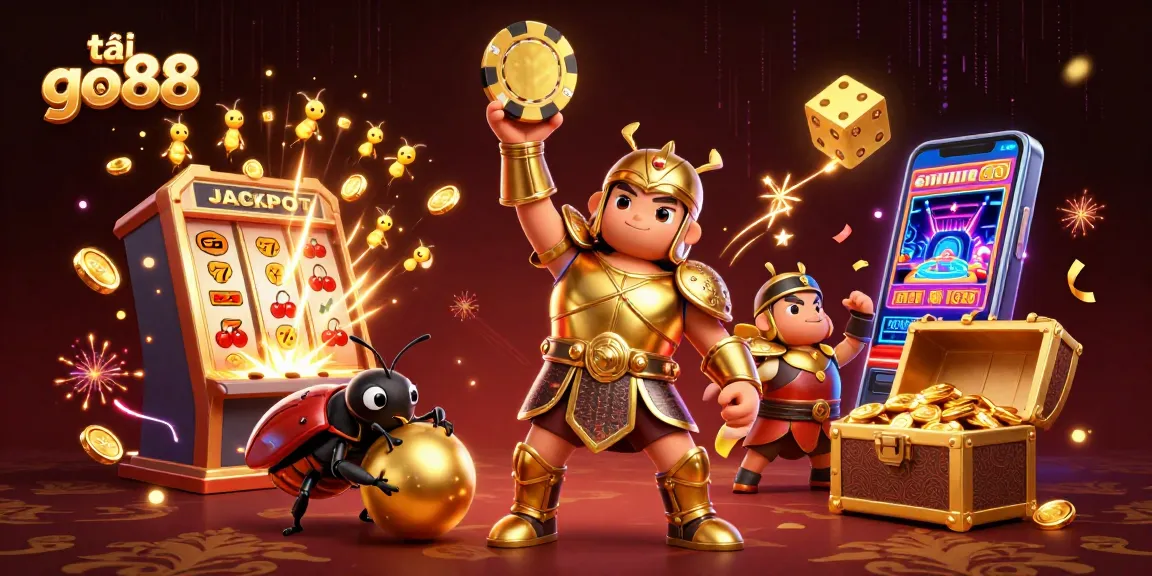Engage with exciting gaming moments at tải go88 featuring vibrant slot machines and cartoon characters.