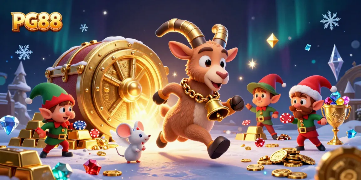 Engage in thrilling casino games at PG88's vibrant holiday-themed showdown with festive characters.