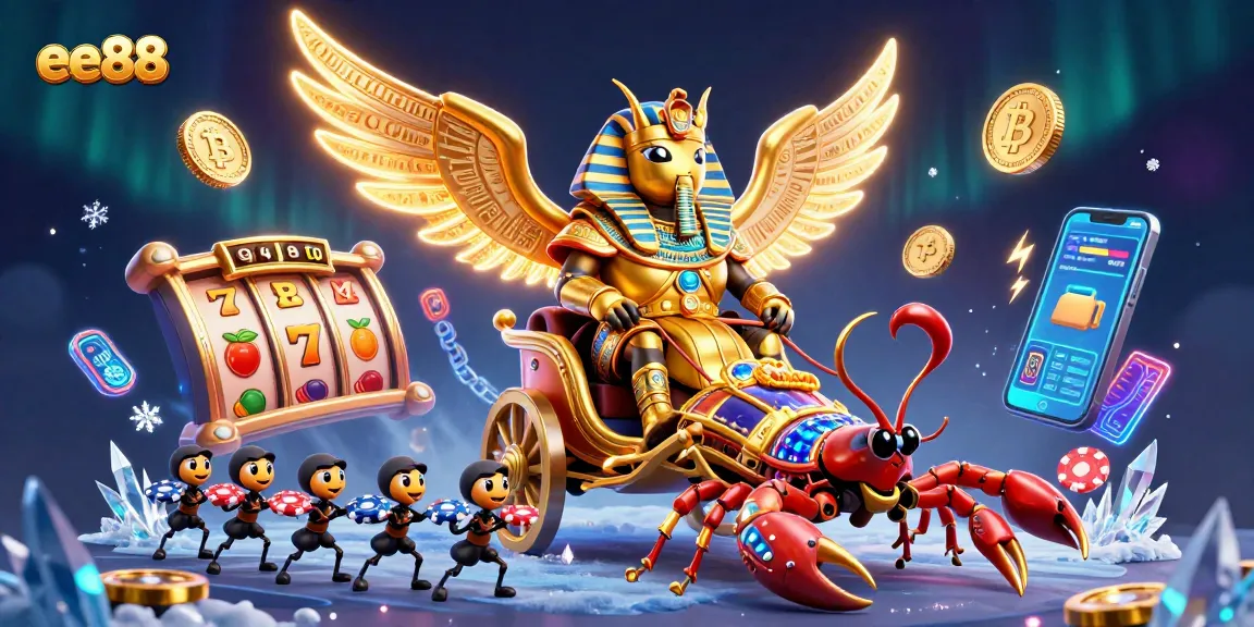 Engage with ee88's incredible slots world featuring vibrant casino action through an epic 3D illustration.