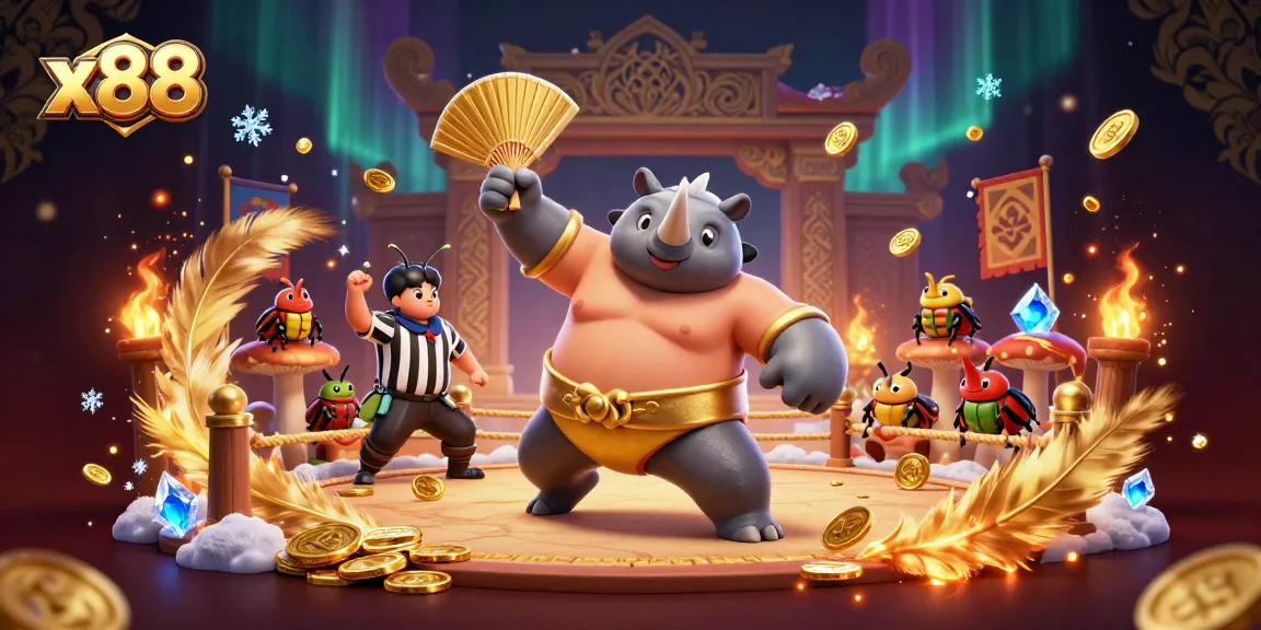 x88 captures the vibrant energy of a beetle sumo showdown, showcasing action-packed gaming excitement.
