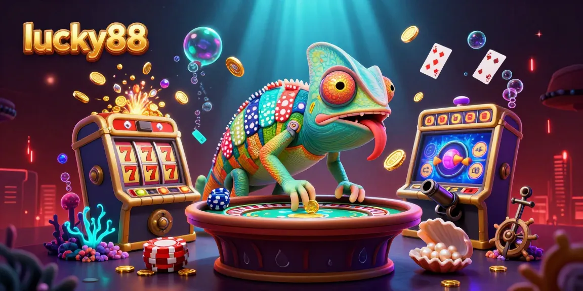 Experience winning excitement with lucky88, featuring vibrant casino elements in a rich underwater scene.