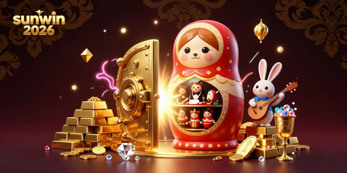 Experience the excitement of sunwin 2026 with vibrant Matryoshka bears and casino treasures.