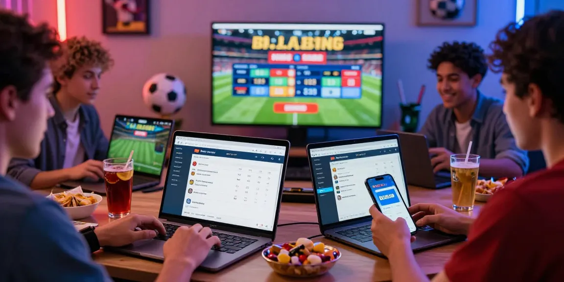 Engaging home betting setup for Daftar Bola88 with multiple devices showcasing user-friendly interface.