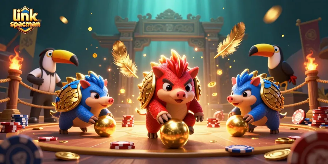 Mainkan link spaceman dengan pangolins berlomba di arena kasino penuh suasana megah