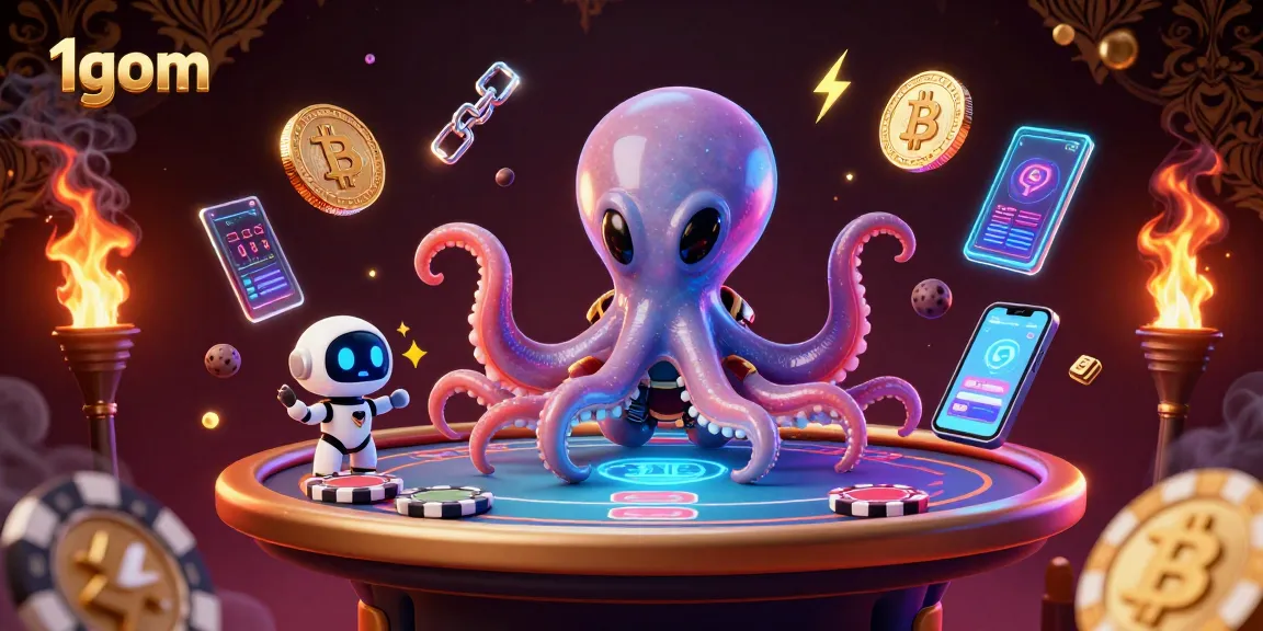 Engage in thrilling bets at 1gom with a unique alien poker scene featuring vibrant 3D elements.