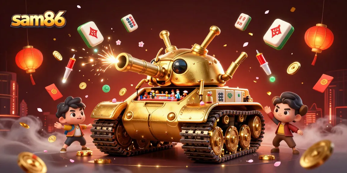 Experience thrilling gameplay at sam86 with a dynamic casino scene featuring a golden beetle tank.
