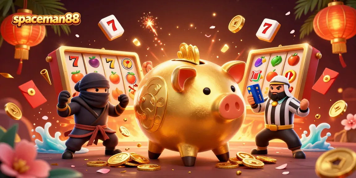 Experience the thrill of spaceman88 with dynamic characters and vibrant casino elements.
