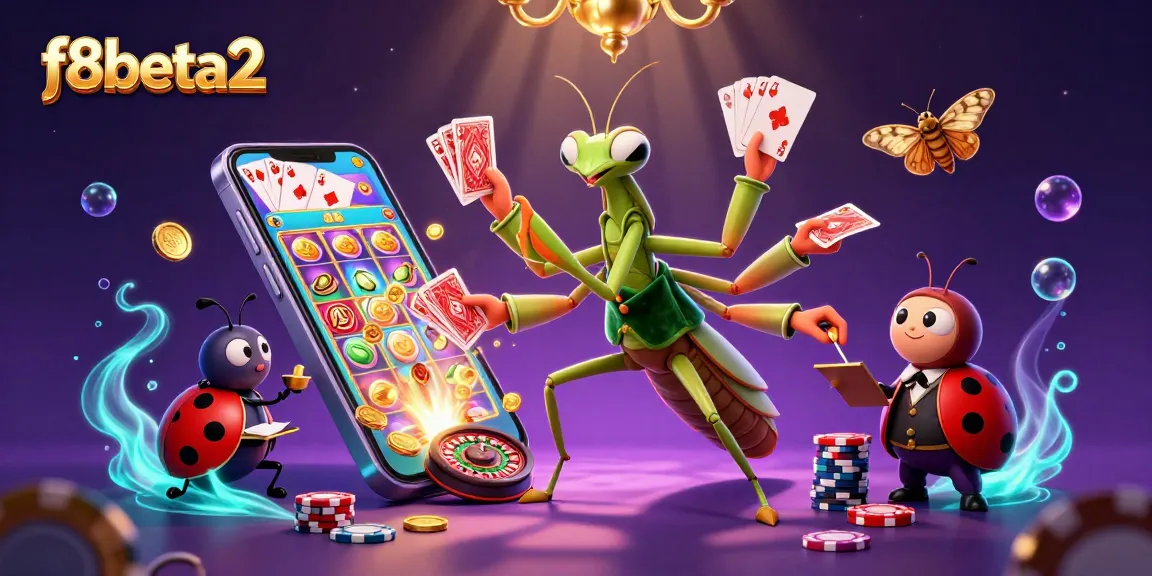 Experience the thrilling world of f8beta2 with a vibrant, animated casino scene featuring colorful games and dynamic characters.