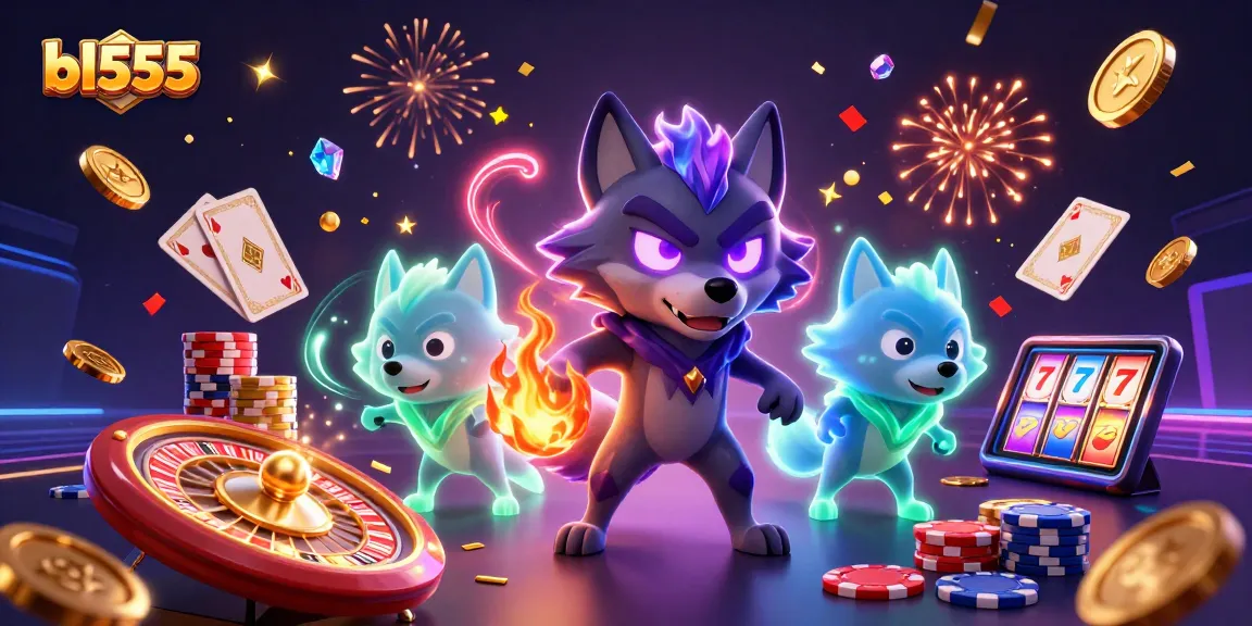 Experience thrilling action at bl555 with colorful poker chips, glowing ghosts, and spinning roulette.